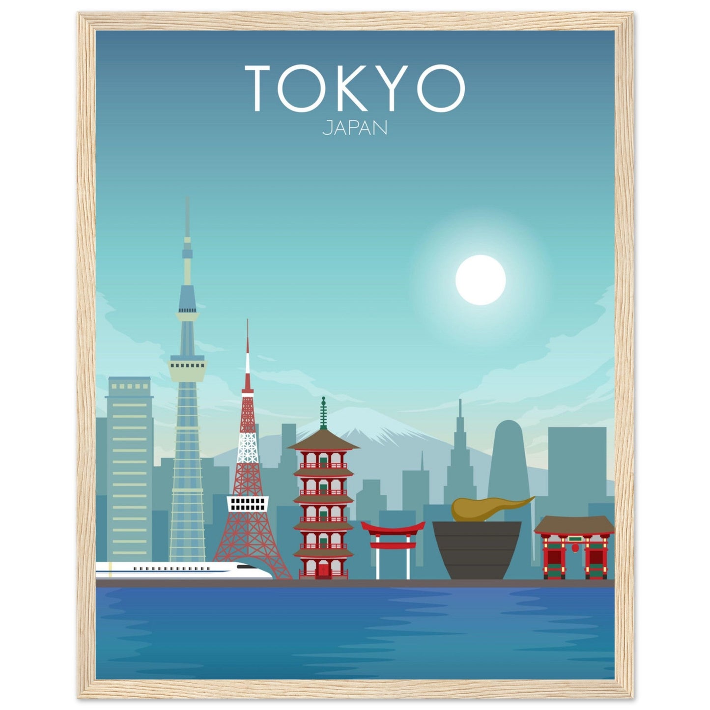 Tokyo Poster | Tokyo Wall Art | Tokyo Daytime Print