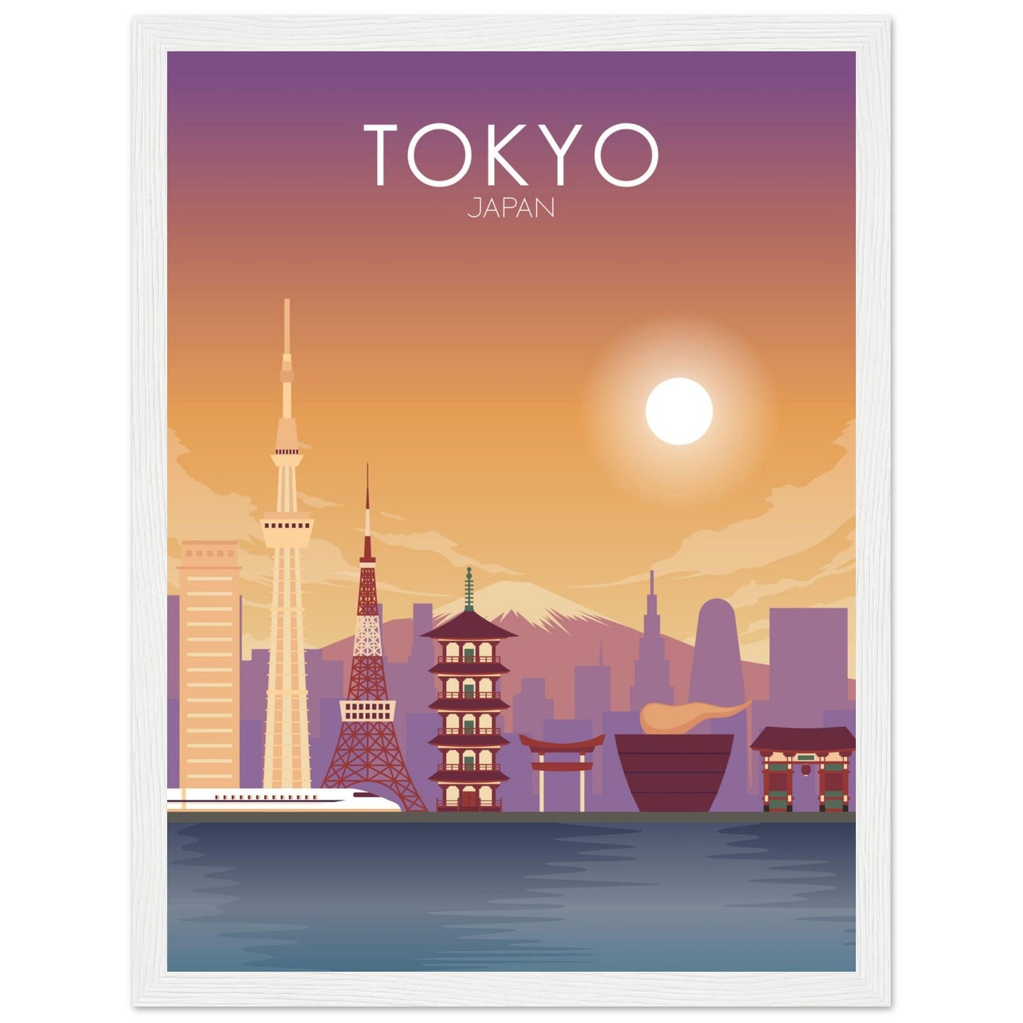 Tokyo Poster | Tokyo Wall Art | Tokyo Sunset Print