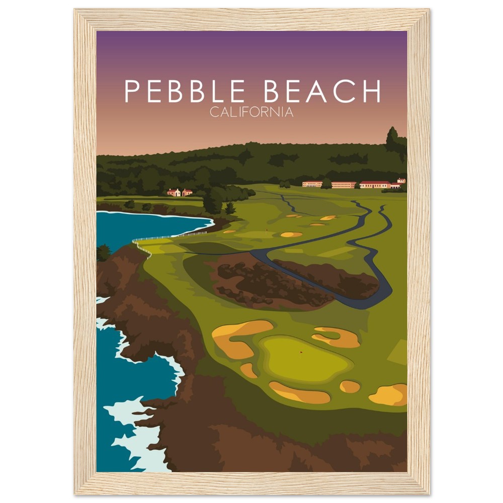 Pebble Beach Golf Course Sunset Print