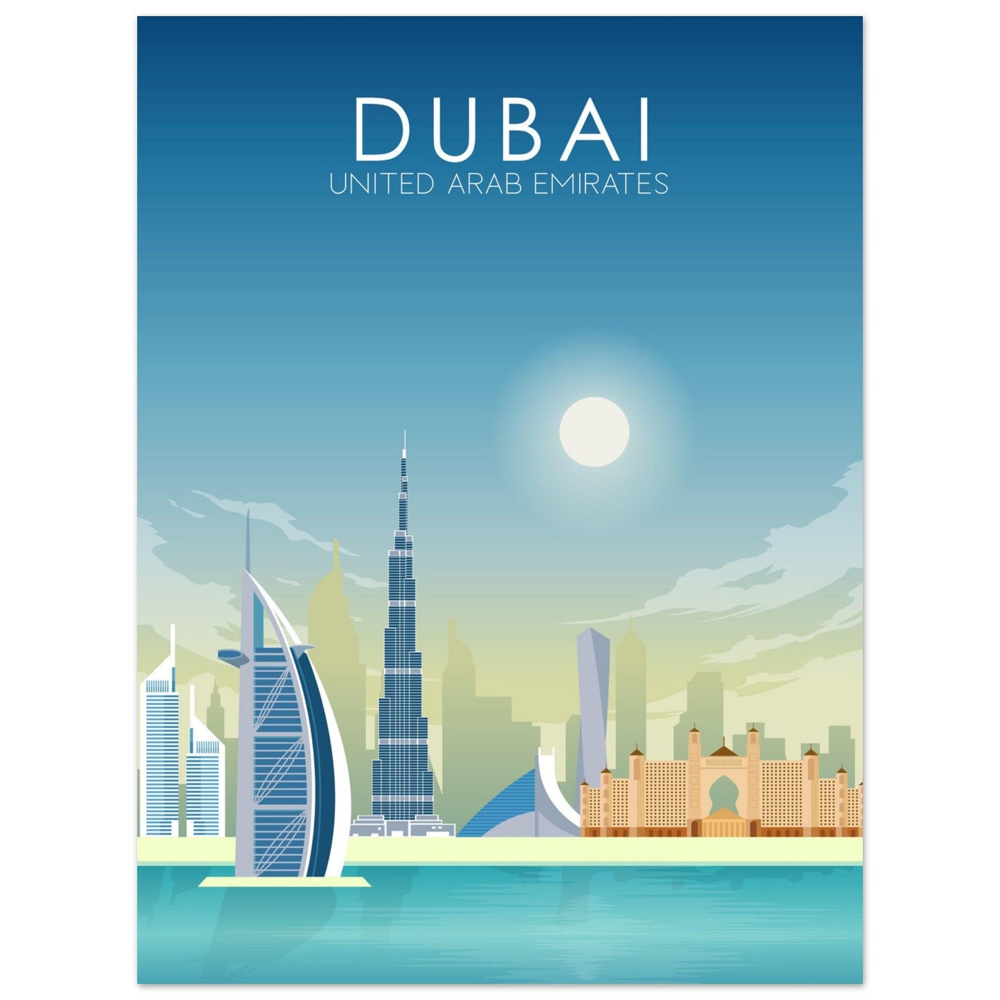 Dubai Poster | Dubai Wall Art | Dubai Daytime Print