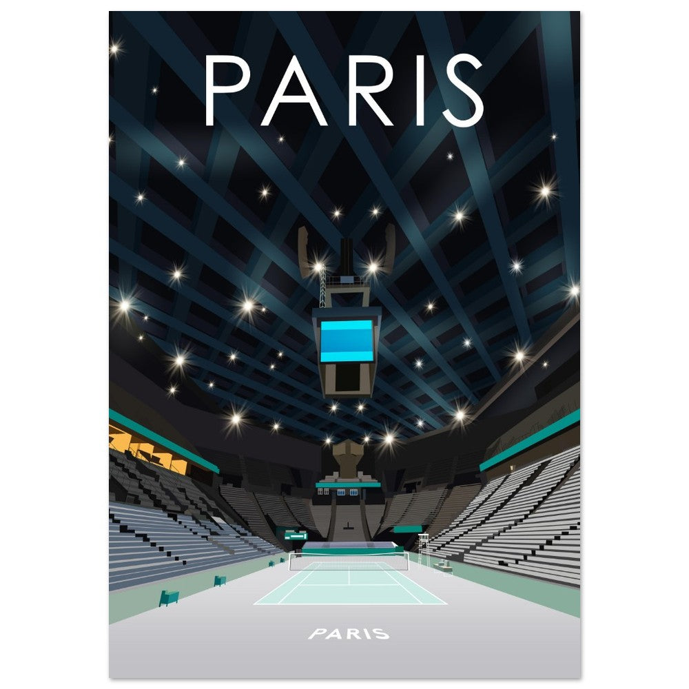 Paris Indoors ATP Masters Tennis Stadium Poster