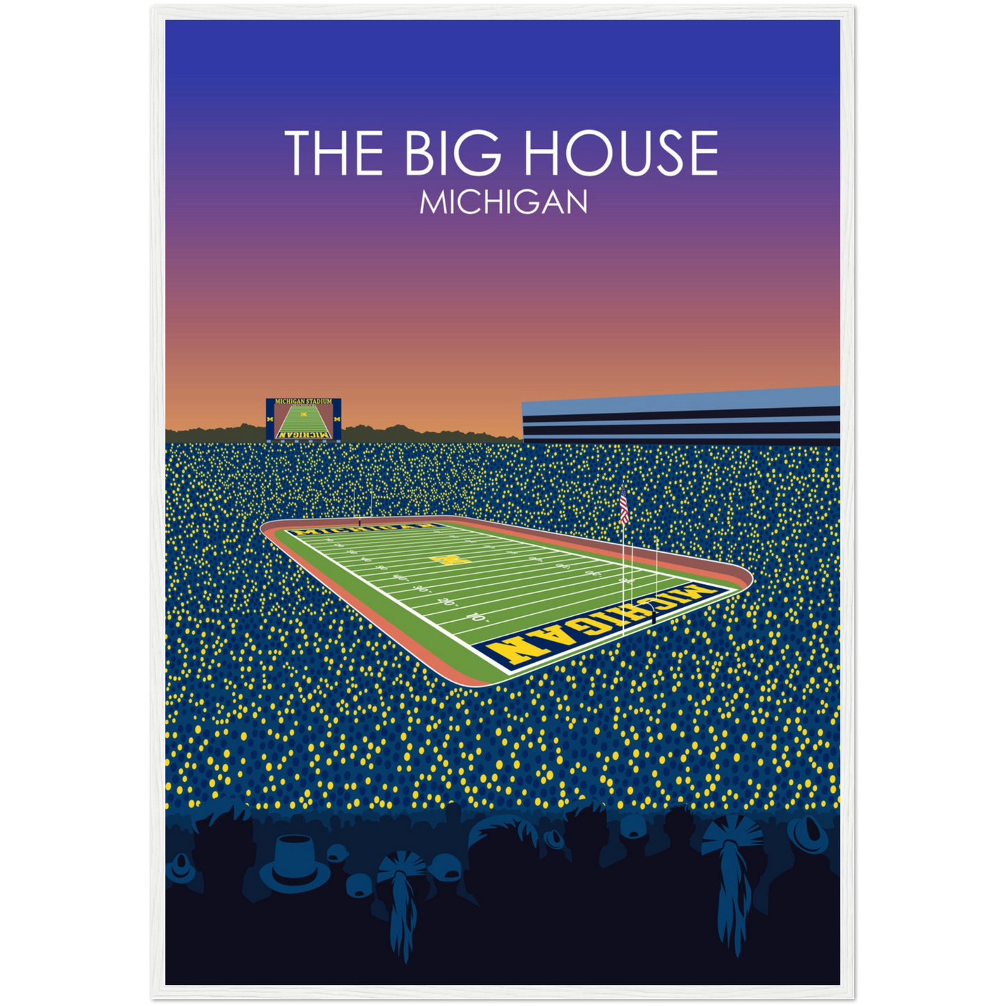 The Big House Poster | University of Michigan College Football Stadium Print
