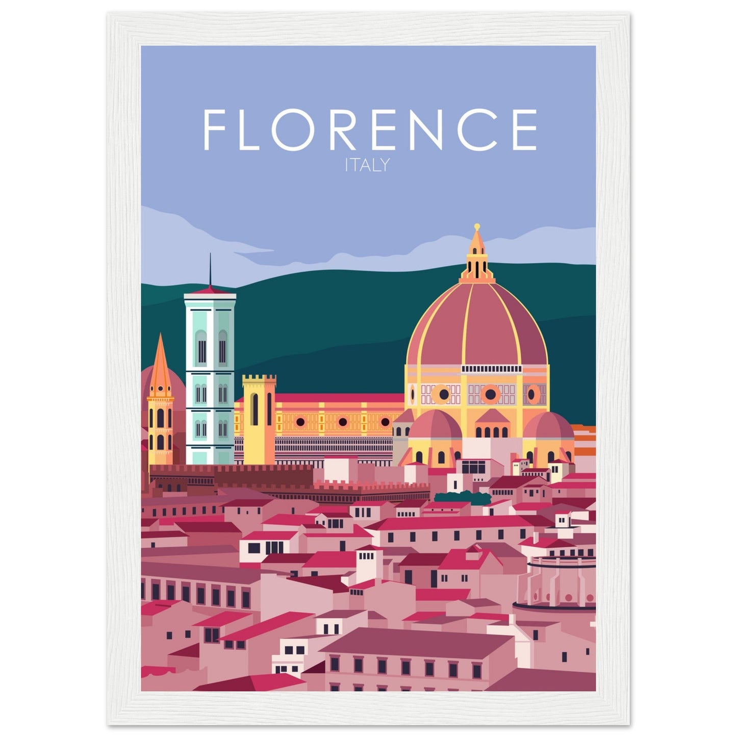 Florence Poster | Florence Wall Art | Florence Pastel Print