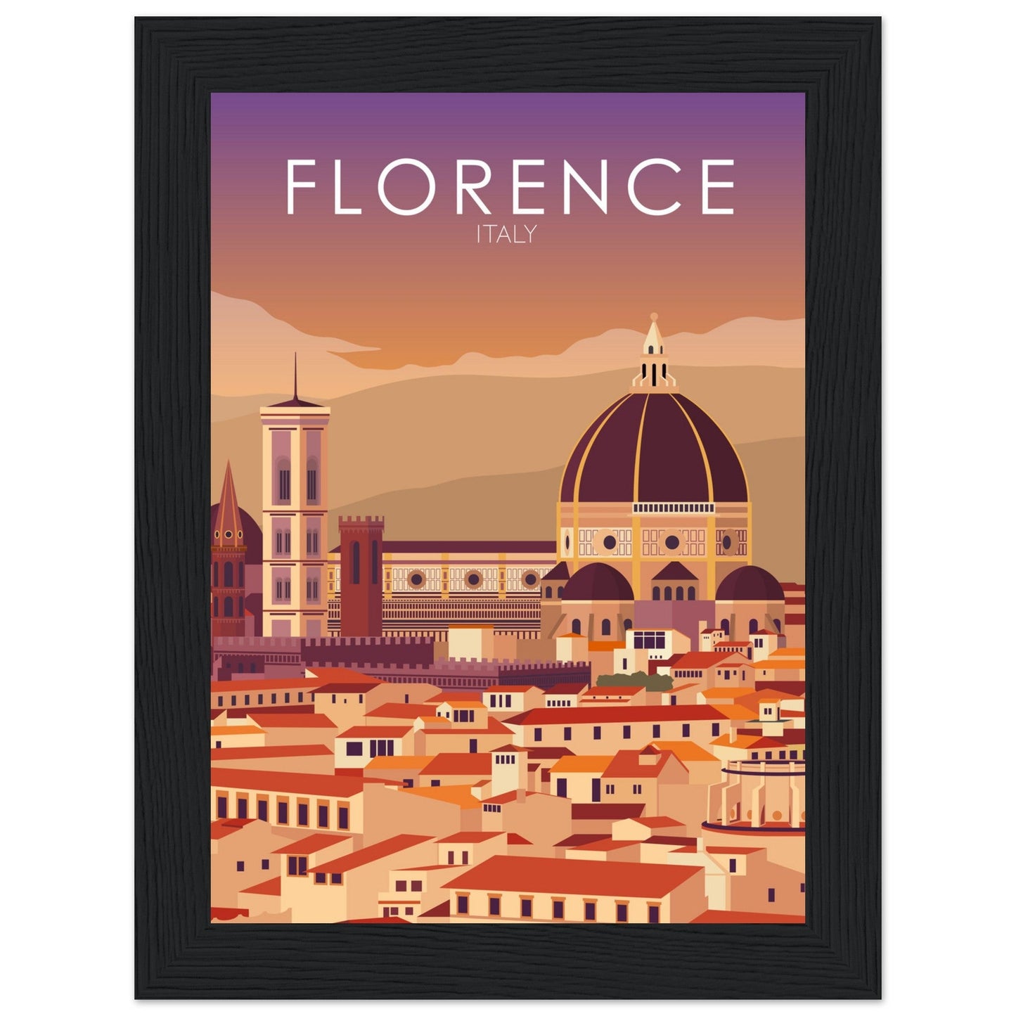 Florence Poster | Florence Wall Art | Florence Sunset Print