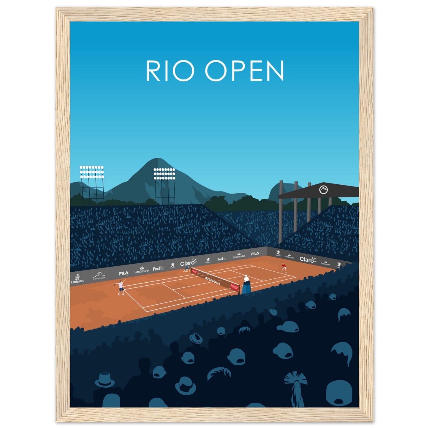 Rio Open ATP 500 Tennis Stadium Poster