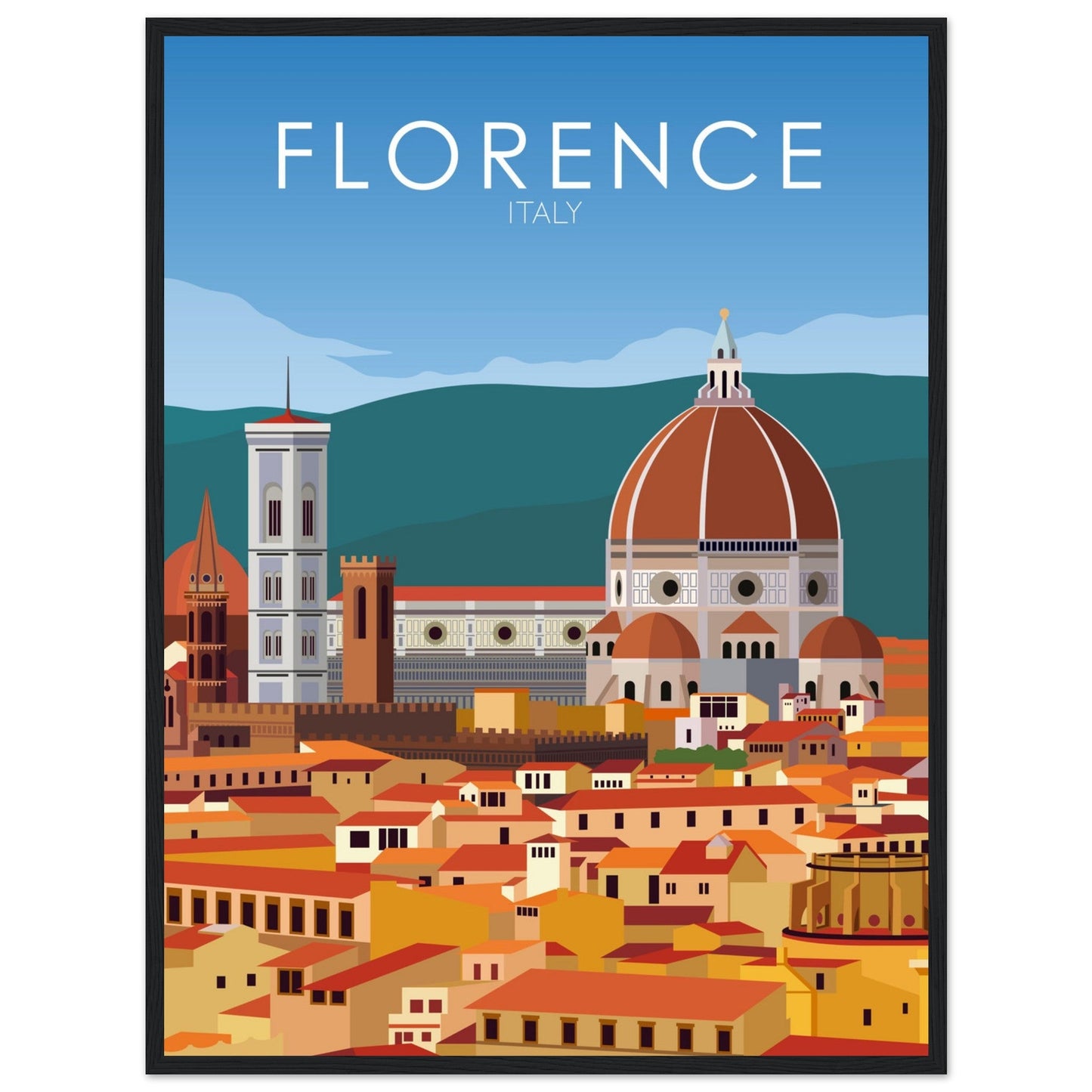 Florence Poster | Florence Wall Art | Florence Daytime Print