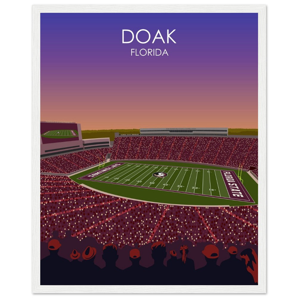 Doak Campbell Stadium Poster | Florida State University Football Stadium Print