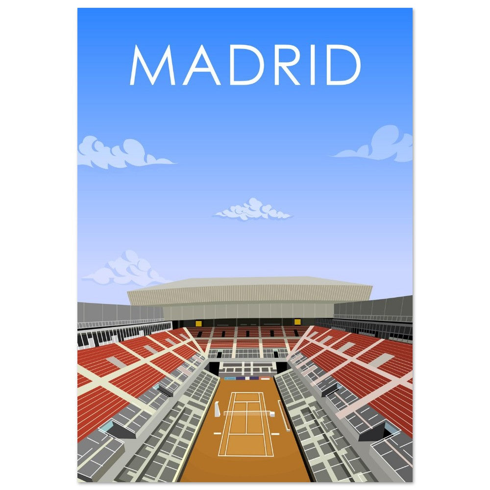 Madrid ATP/WTA Caja Magica Tennis Stadium Poster