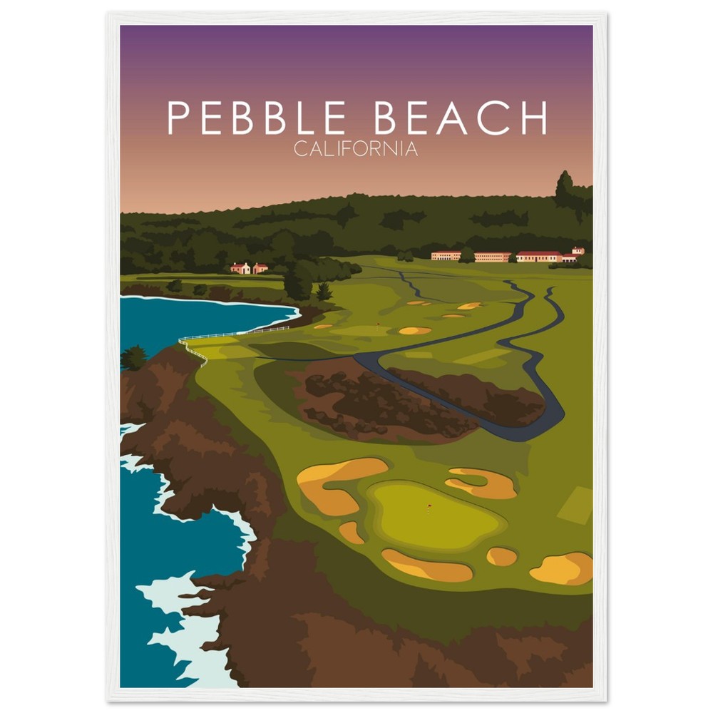 Pebble Beach Golf Course Sunset Print
