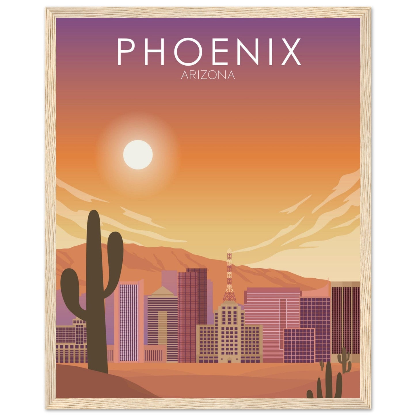Phoenix Poster | Phoenix Wall Art | Phoenix Sunset Print