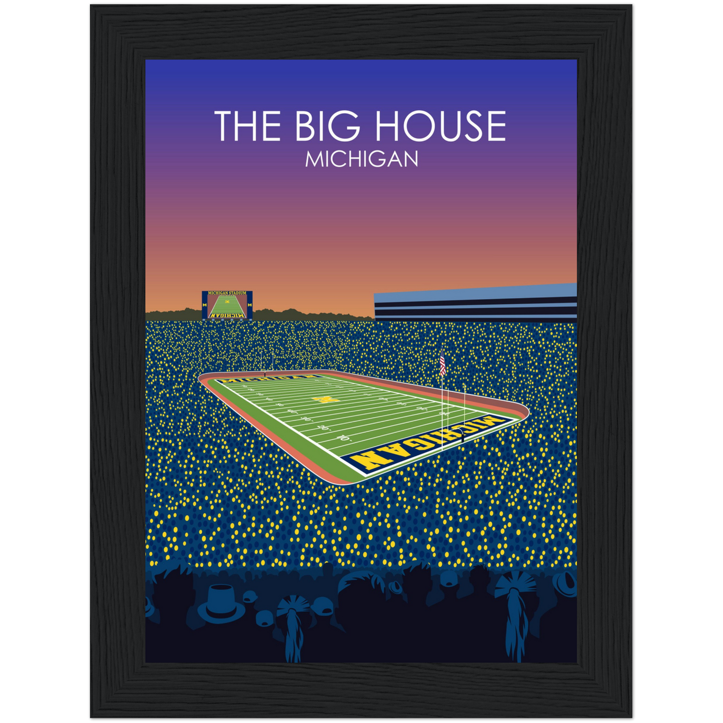 The Big House Poster | University of Michigan College Football Stadium Print