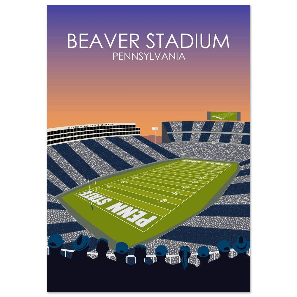 Beaver Stadium Poster | Penn State University Football Stadium Print