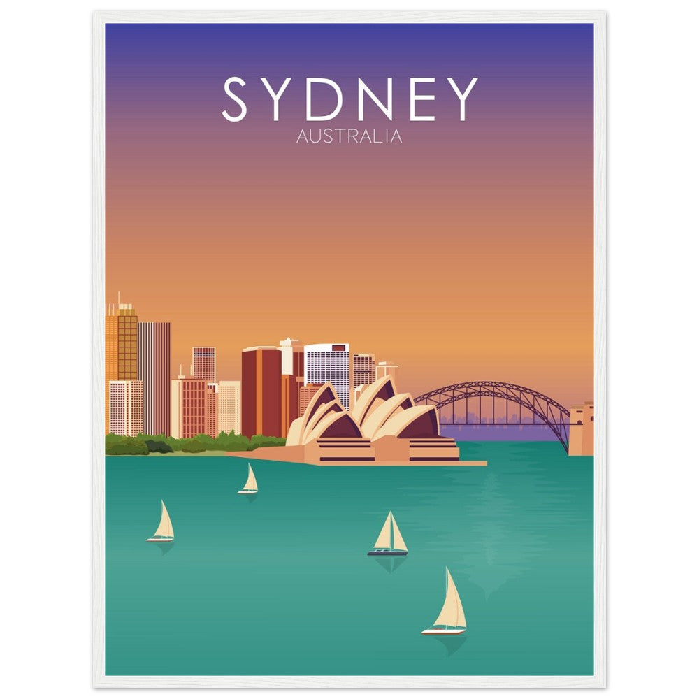 Sydney Poster | Sydney Wall Art | Sydney Sunset Print