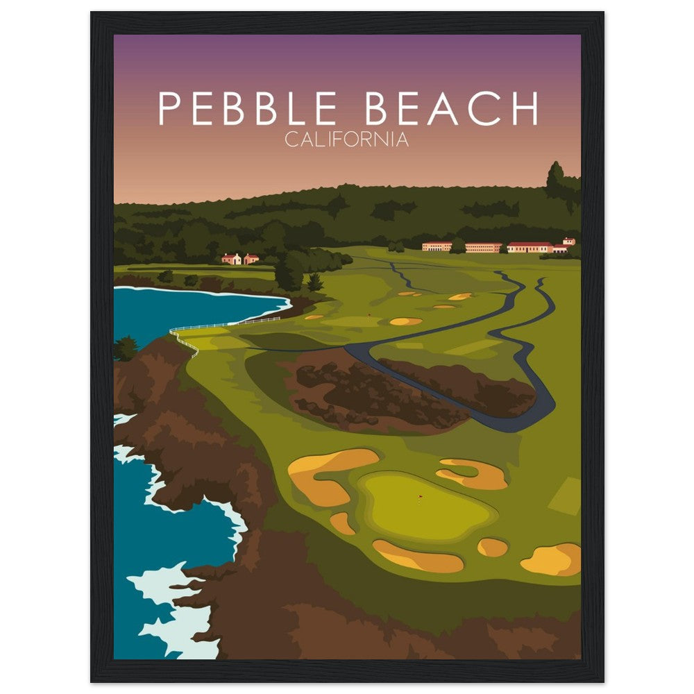 Pebble Beach Golf Course Sunset Print
