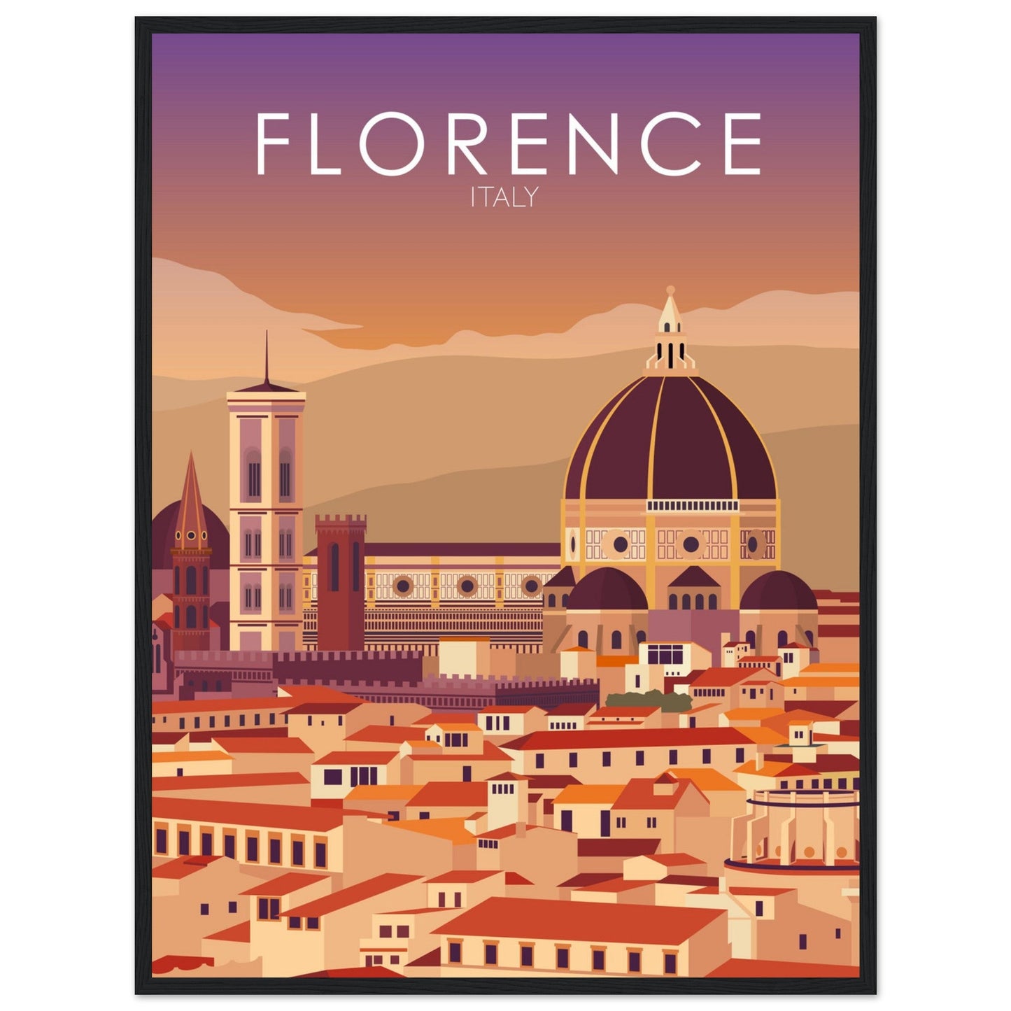 Florence Poster | Florence Wall Art | Florence Sunset Print