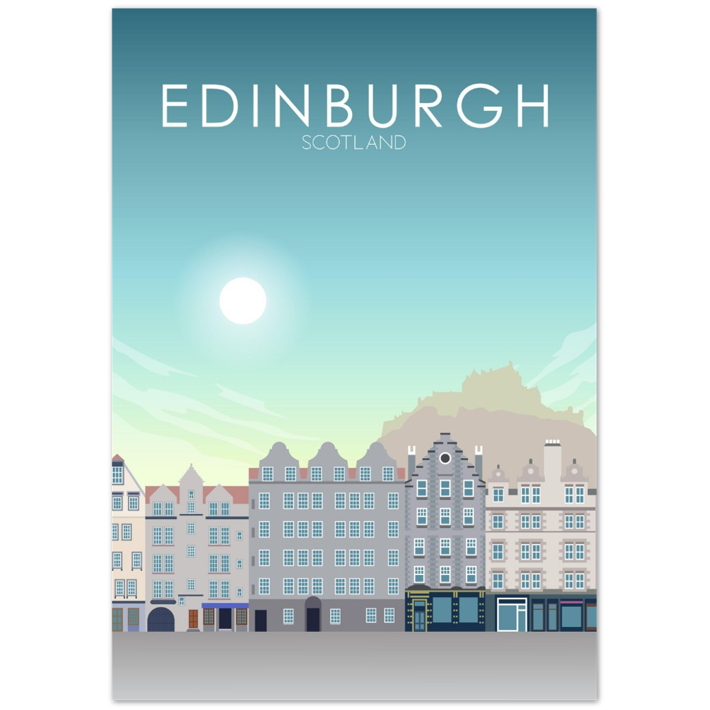 Edinburgh Poster | Edinburgh Wall Art | Edinburgh Daytime Print
