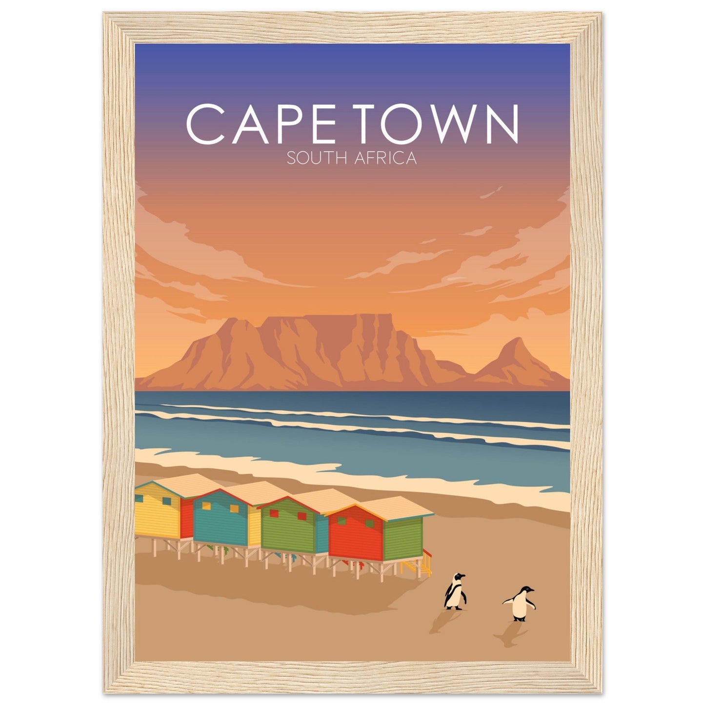 Cape Town Poster | Cape Town Wall Art | Cape Town Sunset Print