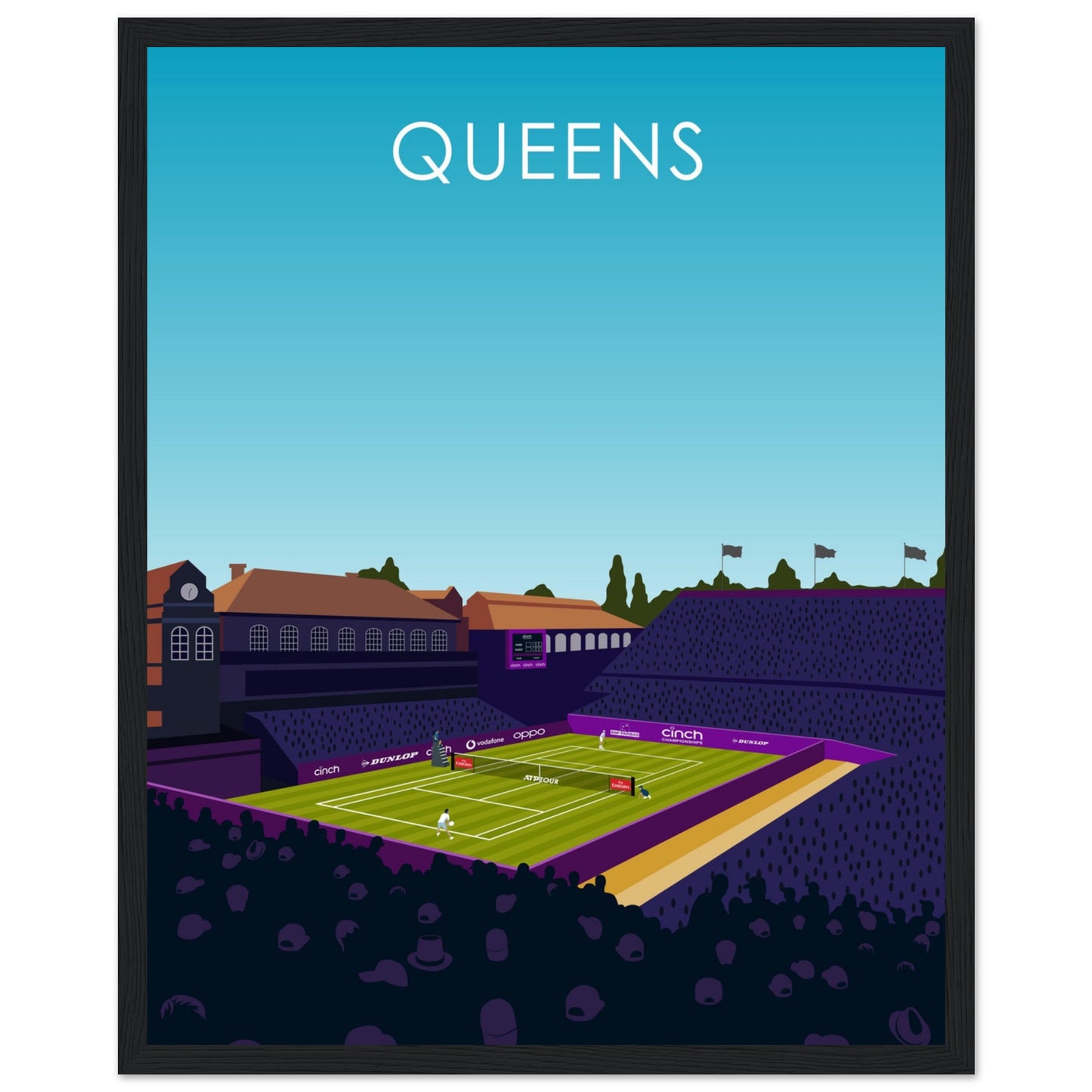 Queens Club Centre Court Cinch Championships Tennis Poster