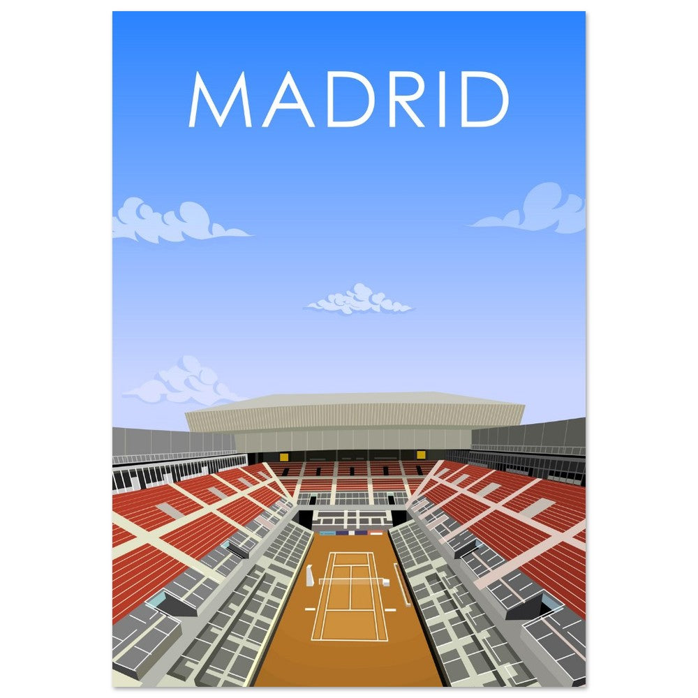 Madrid ATP/WTA Caja Magica Tennis Stadium Poster