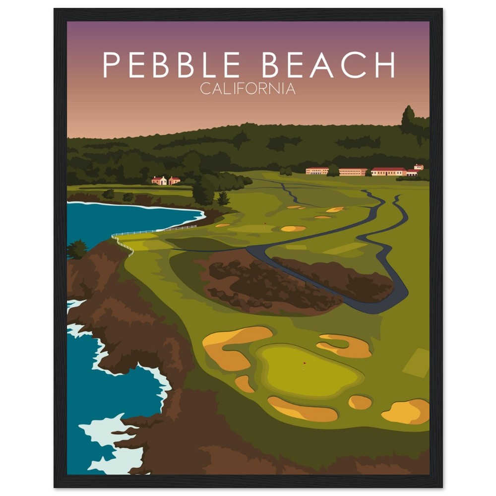 Pebble Beach Golf Course Sunset Print