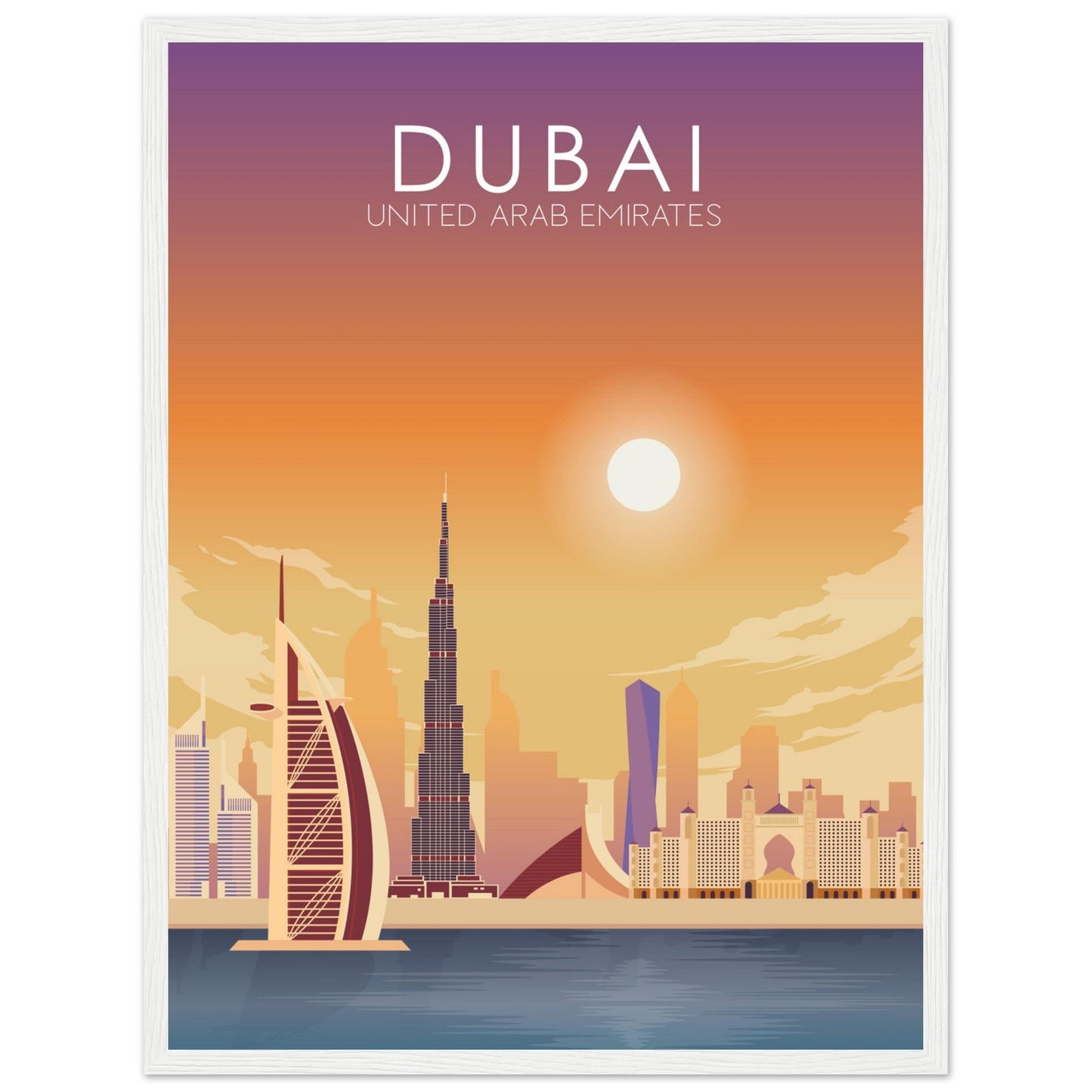 Dubai Poster | Dubai Wall Art | Dubai Sunset Print