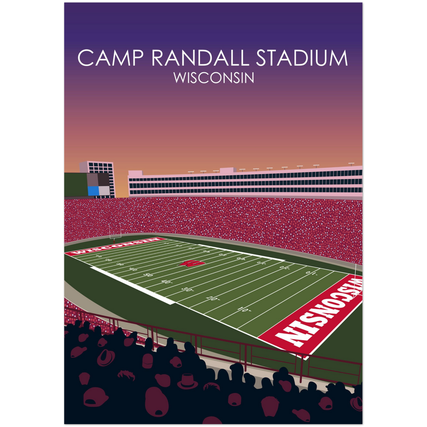 Camp Randall Stadium Print | University of Wisconsin Badgers College Football Stadium Print