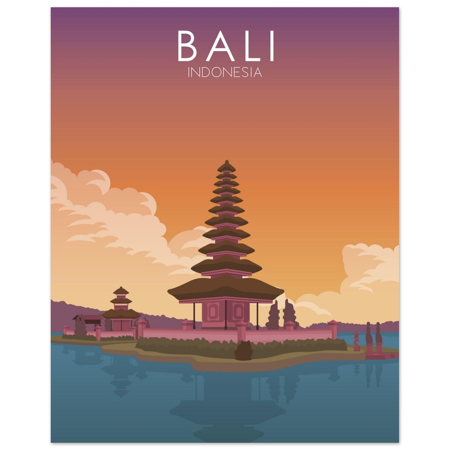 Bali Poster | Bali Wall Art | Bali Sunset Print