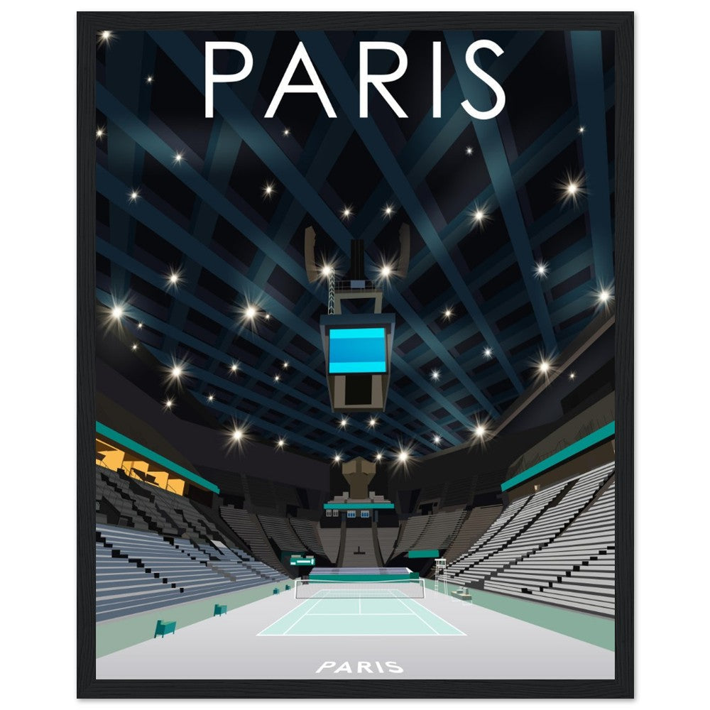 Paris Indoors ATP Masters Tennis Stadium Poster