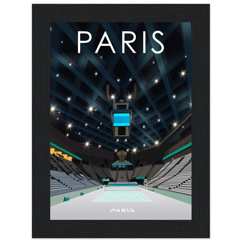 Paris Indoors ATP Masters Tennis Stadium Poster