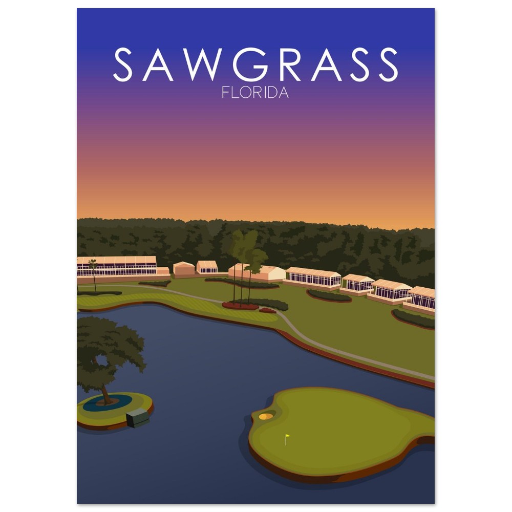 TPC Sawgrass Golf Course Sunset Print