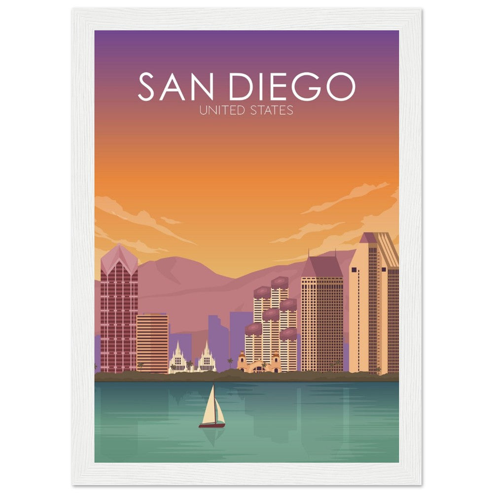 San Diego Poster | San Diego Wall Art | San Diego Sunset Print
