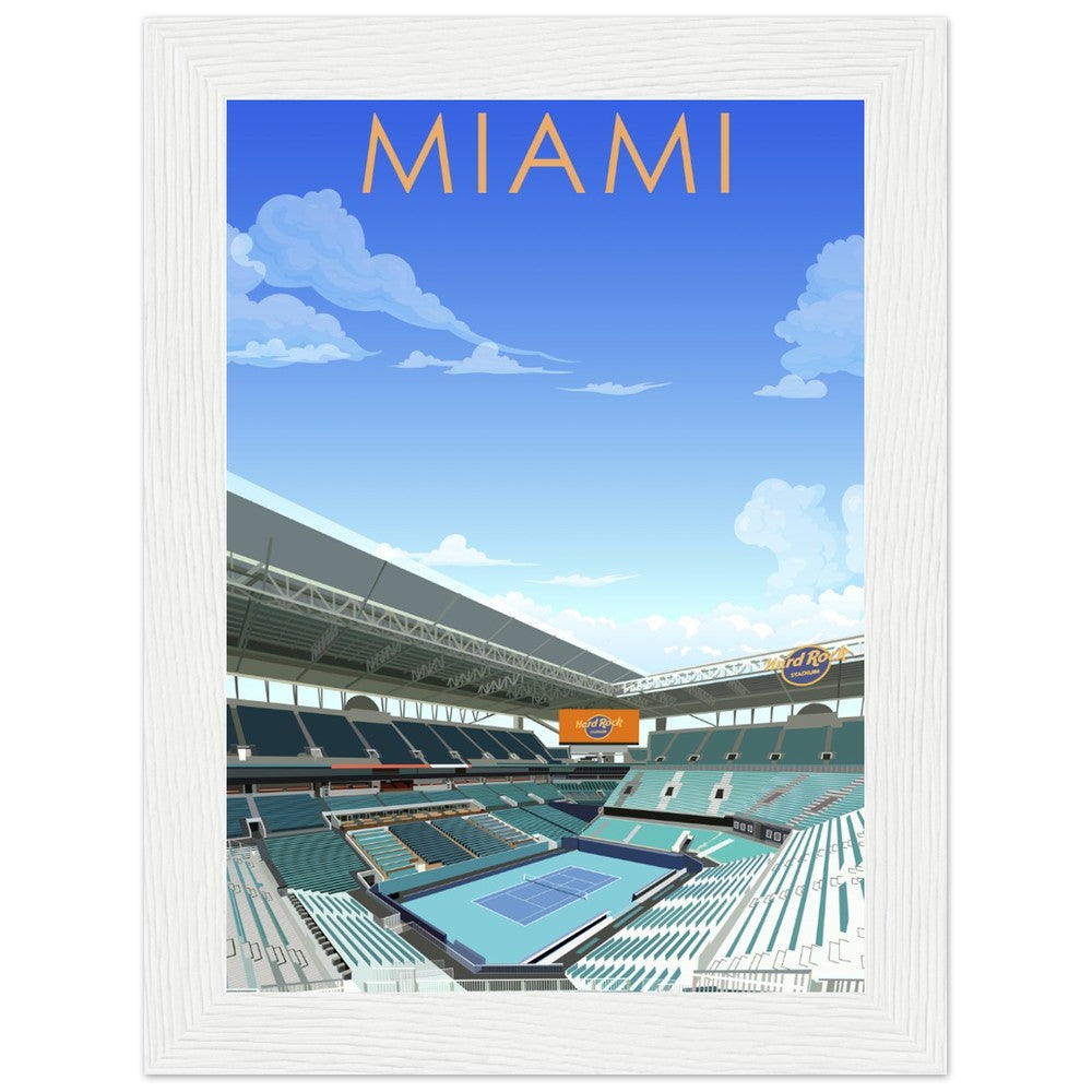 Miami Open ATP/WTA Tennis Stadium Poster