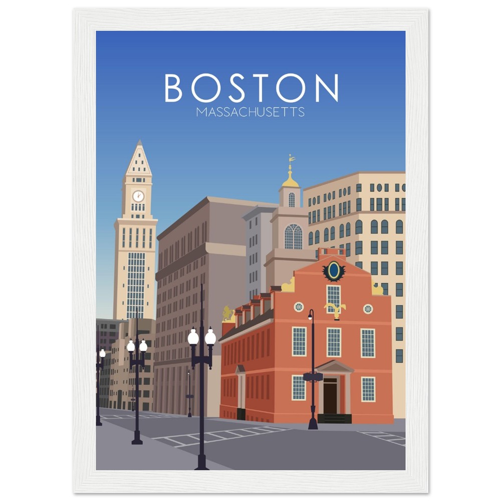 Boston Poster | Boston Wall Art | Boston Daytime Print