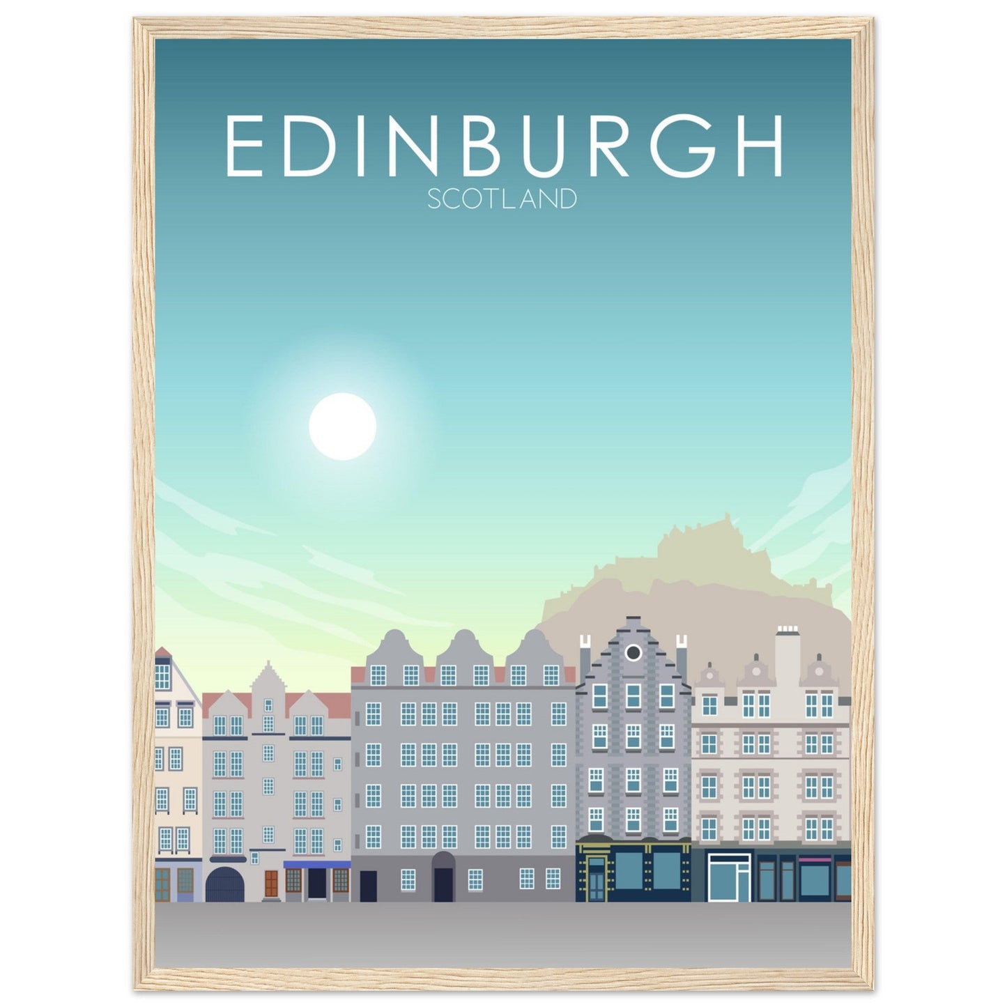 Edinburgh Poster | Edinburgh Wall Art | Edinburgh Daytime Print