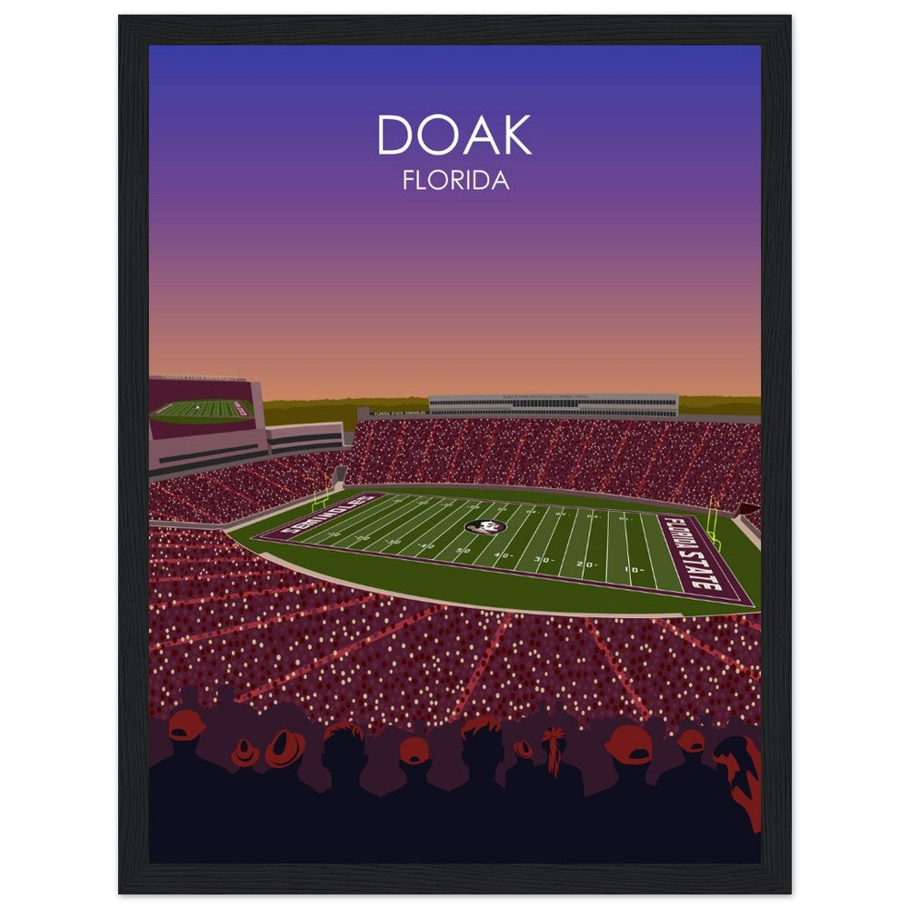 Doak Campbell Stadium Poster | Florida State University Football Stadium Print