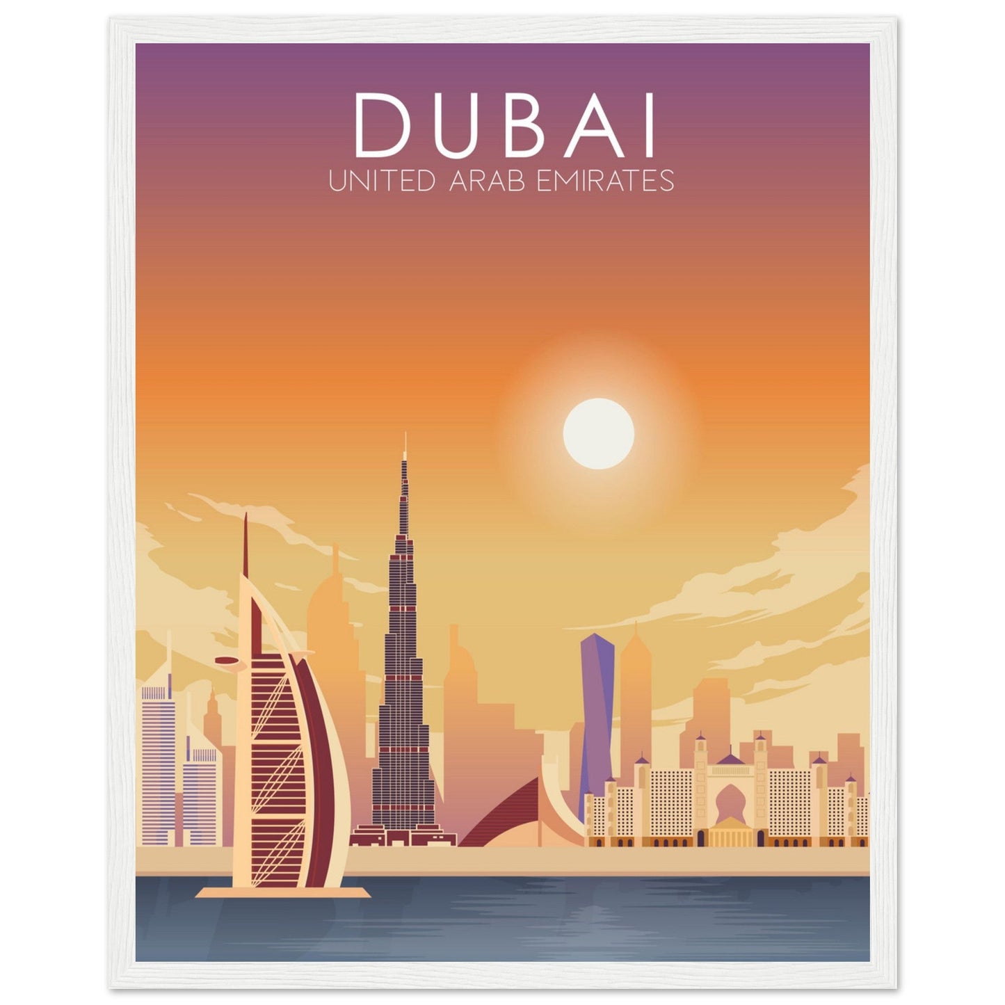 Dubai Poster | Dubai Wall Art | Dubai Sunset Print