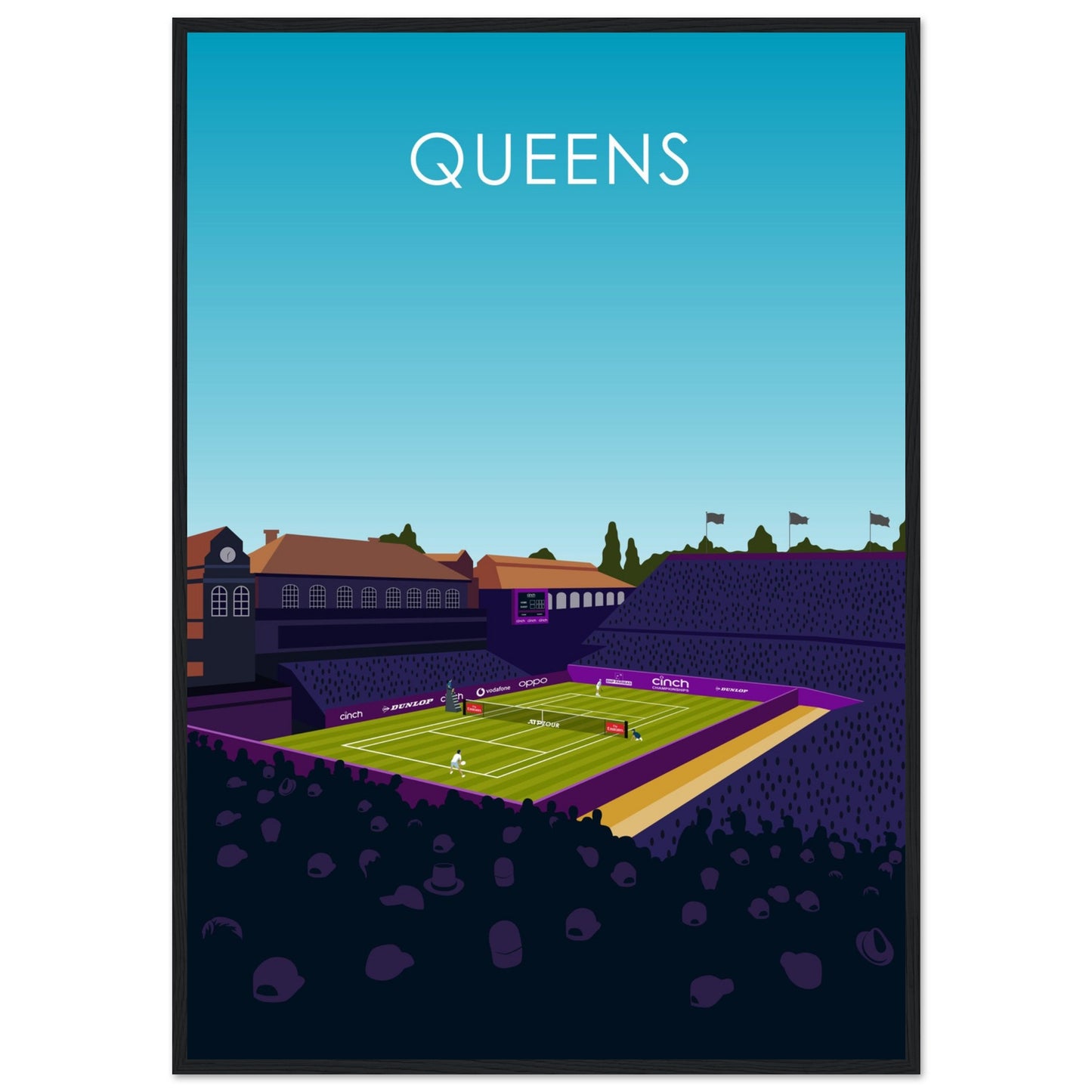 Queens Club Centre Court Cinch Championships Tennis Poster