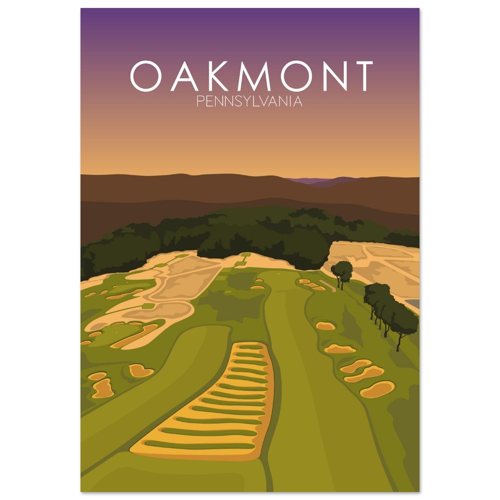 Oakmont Country Club Golf Course Sunset Print