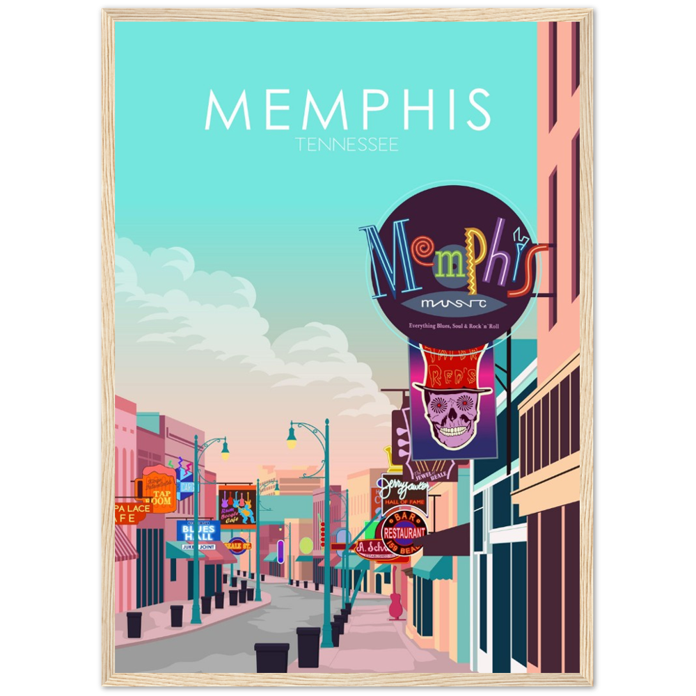 Memphis Poster | Memphis Wall Art | Memphis Pastel Print