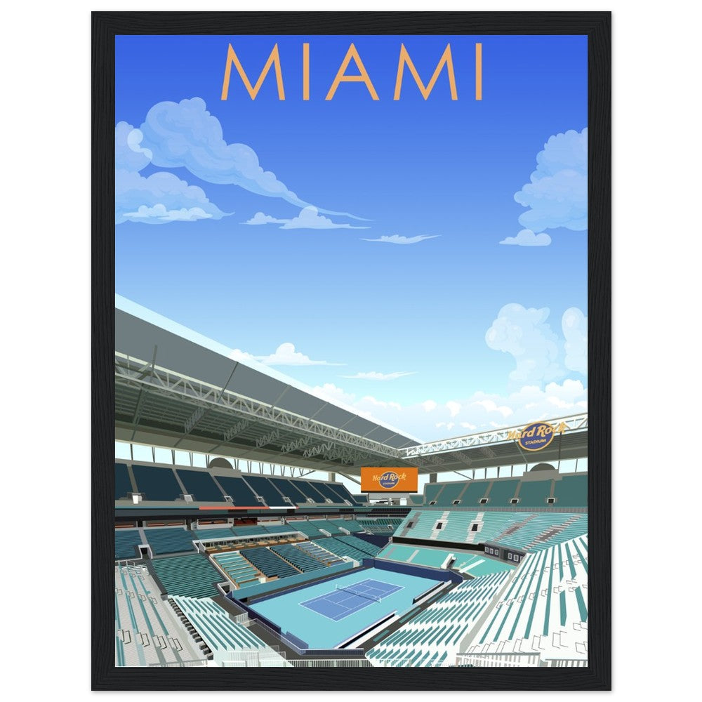 Miami Open ATP/WTA Tennis Stadium Poster
