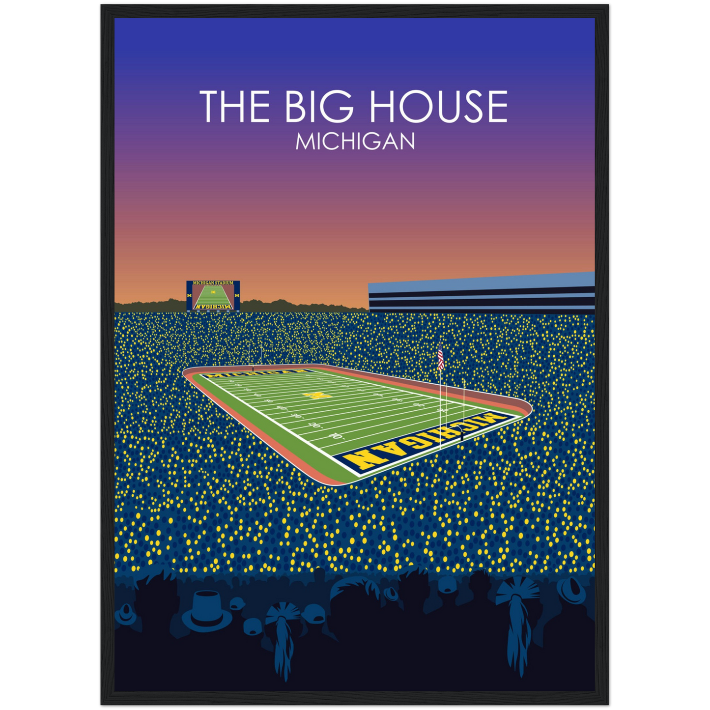 The Big House Poster | University of Michigan College Football Stadium Print