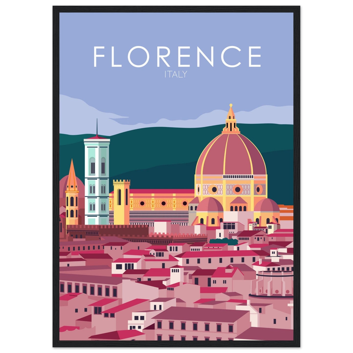 Florence Poster | Florence Wall Art | Florence Pastel Print