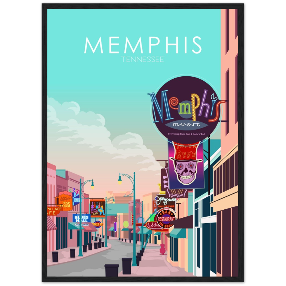 Memphis Poster | Memphis Wall Art | Memphis Pastel Print