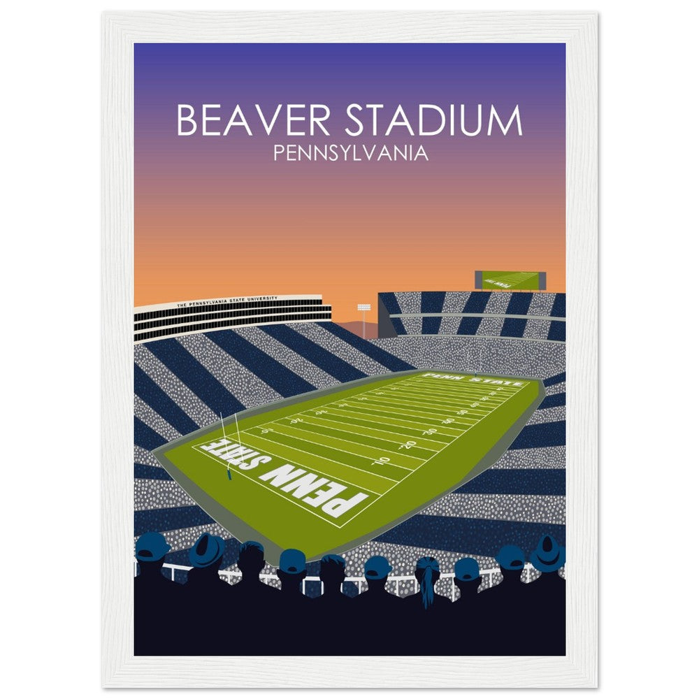 Beaver Stadium Poster | Penn State University Football Stadium Print