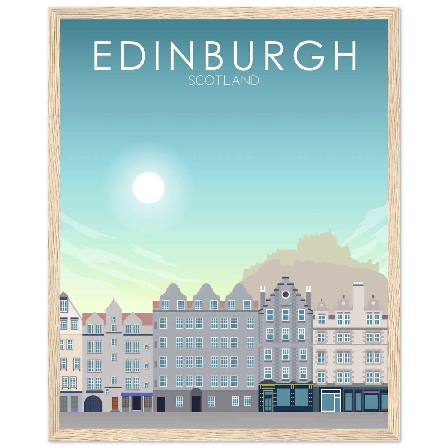 Edinburgh Poster | Edinburgh Wall Art | Edinburgh Daytime Print