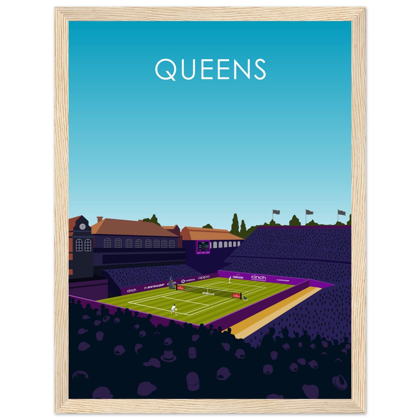 Queens Club Centre Court Cinch Championships Tennis Poster