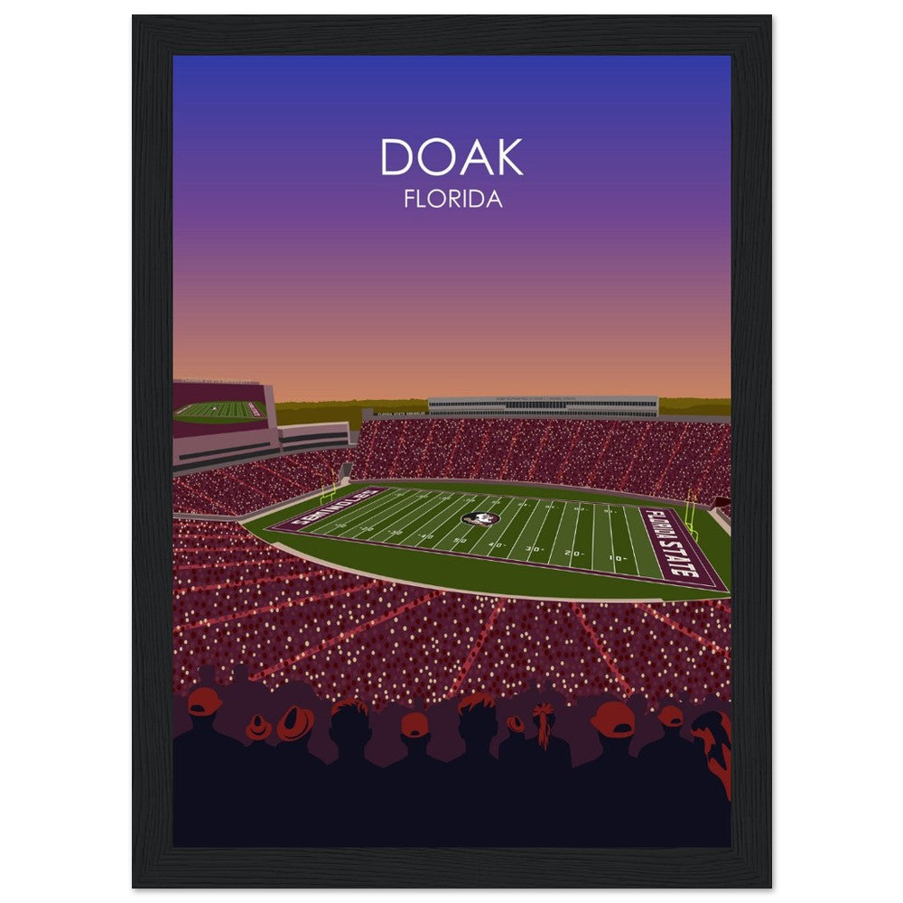 Doak Campbell Stadium Poster | Florida State University Football Stadium Print
