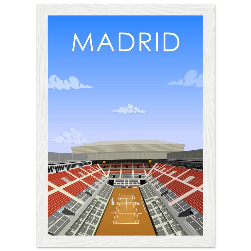 Madrid ATP/WTA Caja Magica Tennis Stadium Poster