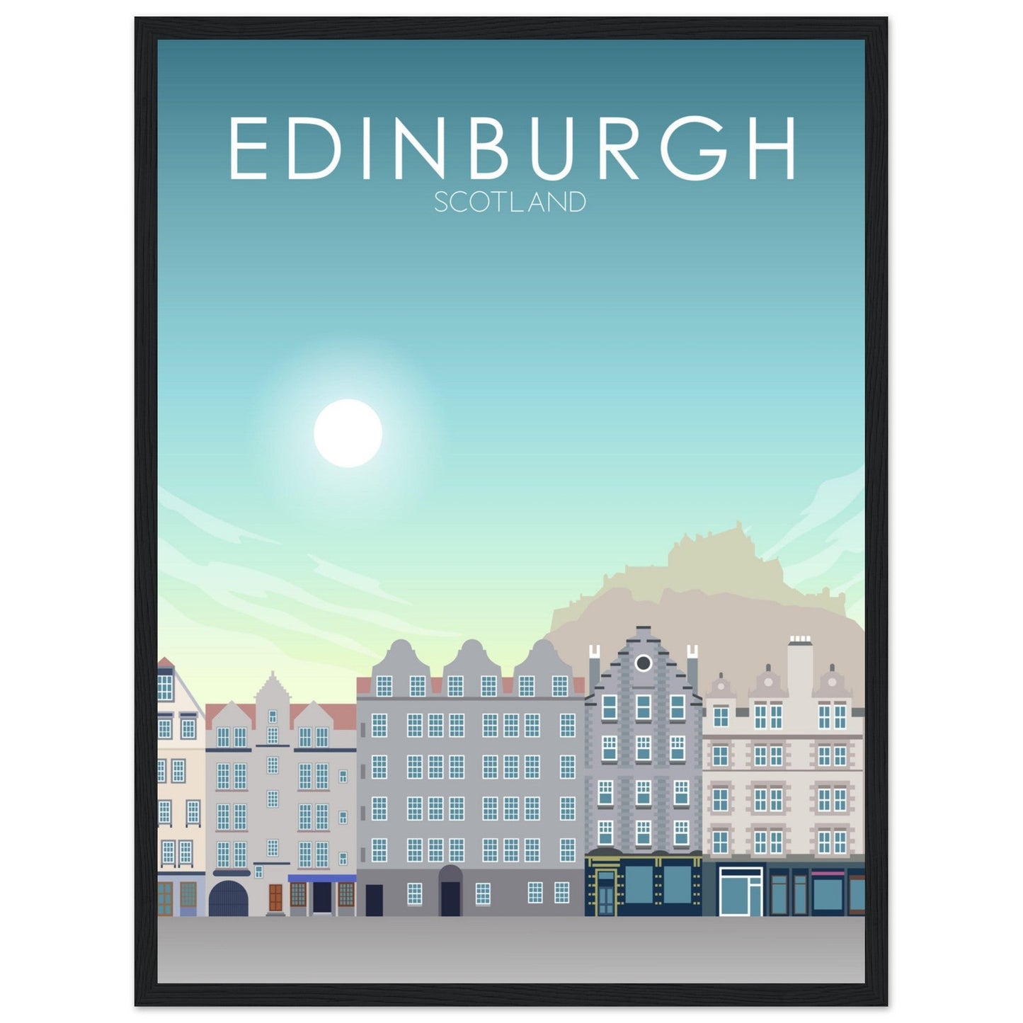 Edinburgh Poster | Edinburgh Wall Art | Edinburgh Daytime Print