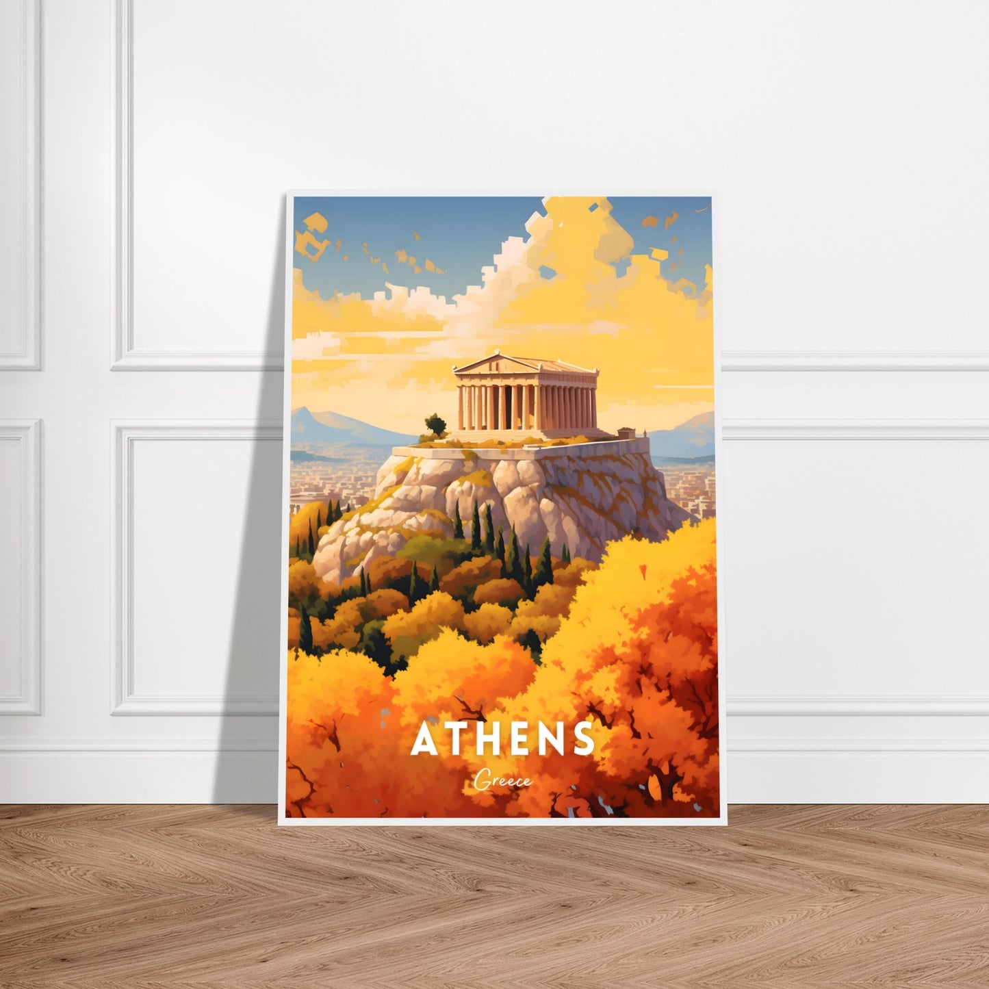 Athens Travel Poster